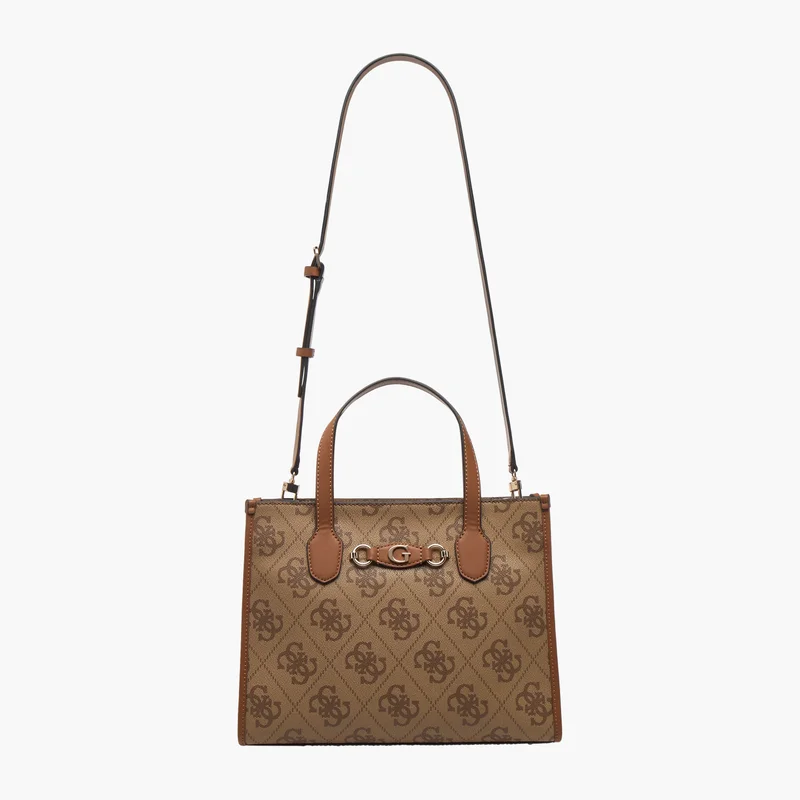 GUESS GUESS-IZZY TOP ZIP SHOULDELTL-LATTE LOGO-Q1-JD25